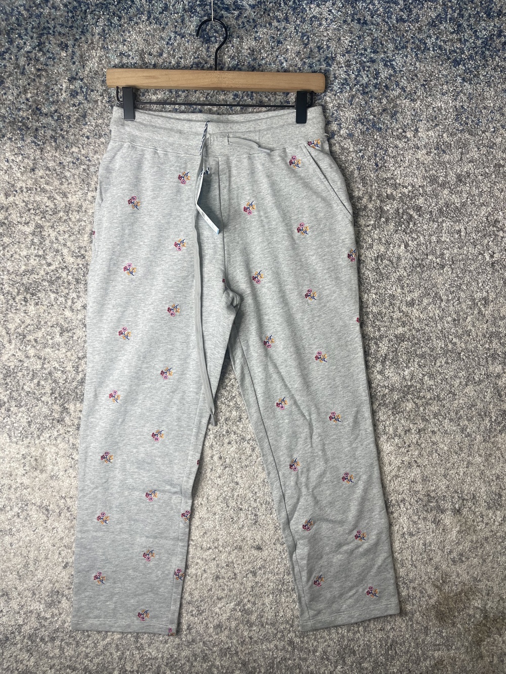Draper James Sweatpants Womens XS Natalie Embroidered Floral Joggers Pants
